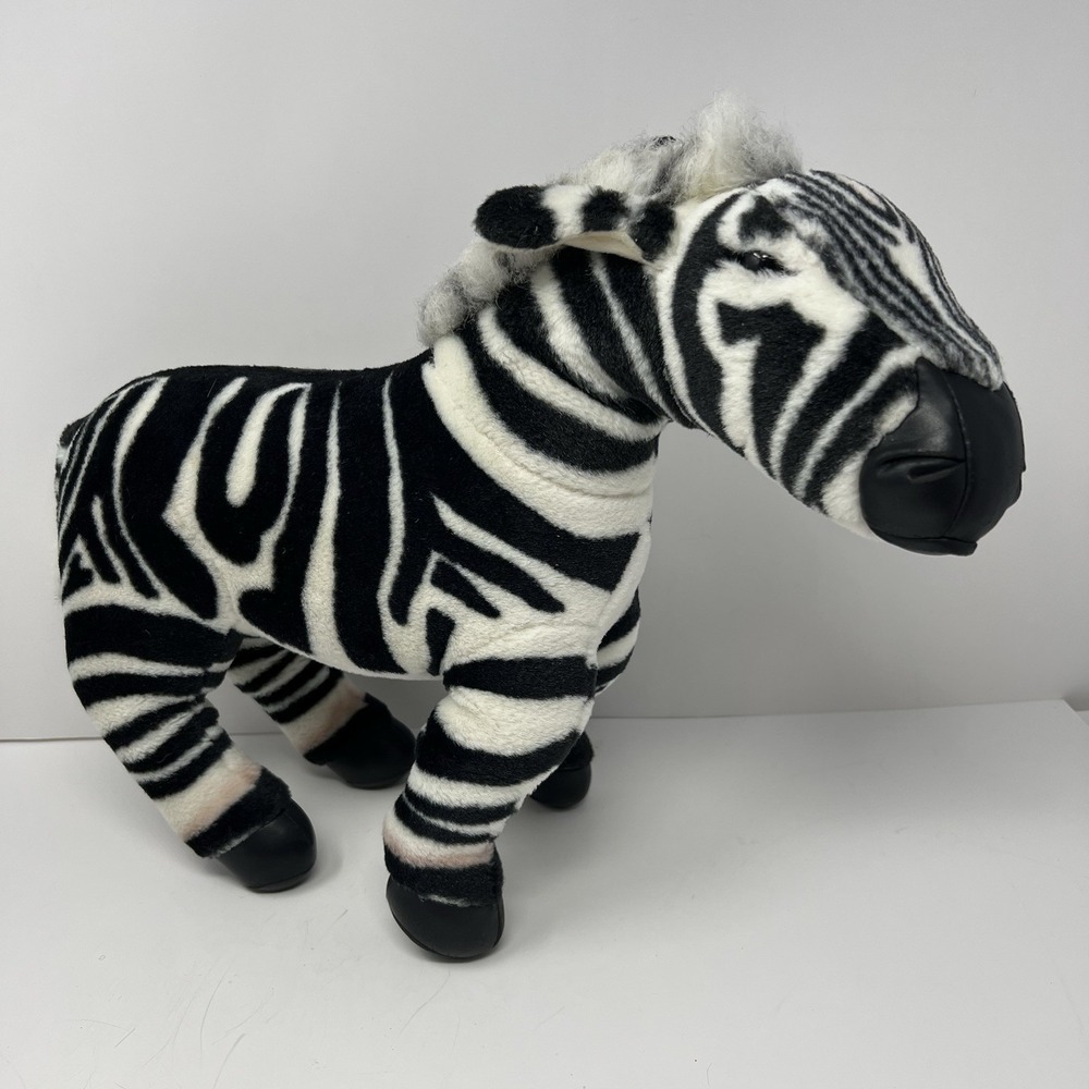 Discovery Channel Zebra Plush Toy Realistic Stuffed Animal Soft Wildlife‎ 16"